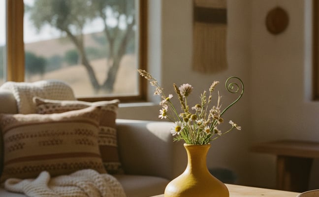 Chive Pooley Ceramic Bud Vase-Yellow