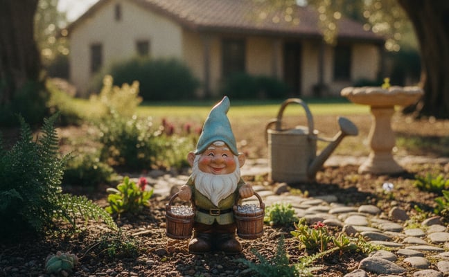 Gnome with bucket