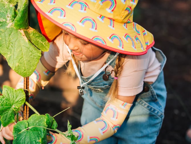 Kid's Sun Hat - Rainbows