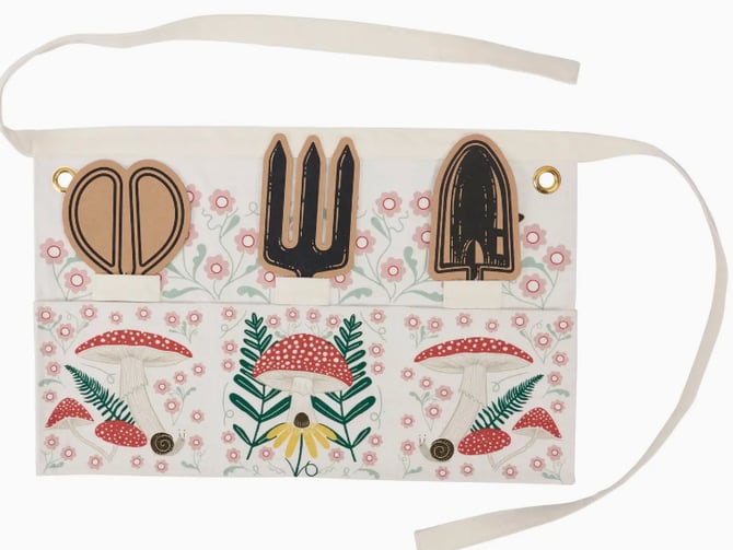 Mushroom Art Garden Apron