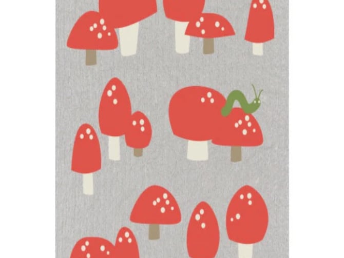 Dr. Sweden Totally Toadstool Dishtowels